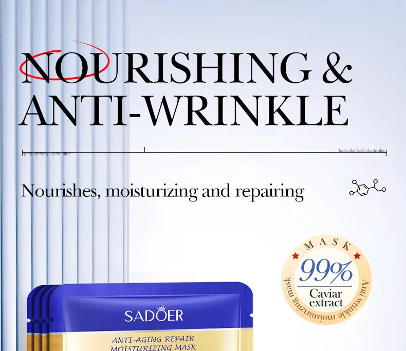 Caviar Hyaluronic Acid Hydrating Face Mask – Moisturizing & Brightening