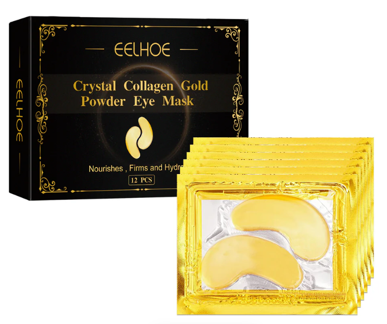 12 Pair Collagen 24K Gold Eye Mask Patches For Dark Circles, Puffy Eyes, & Eye Bags